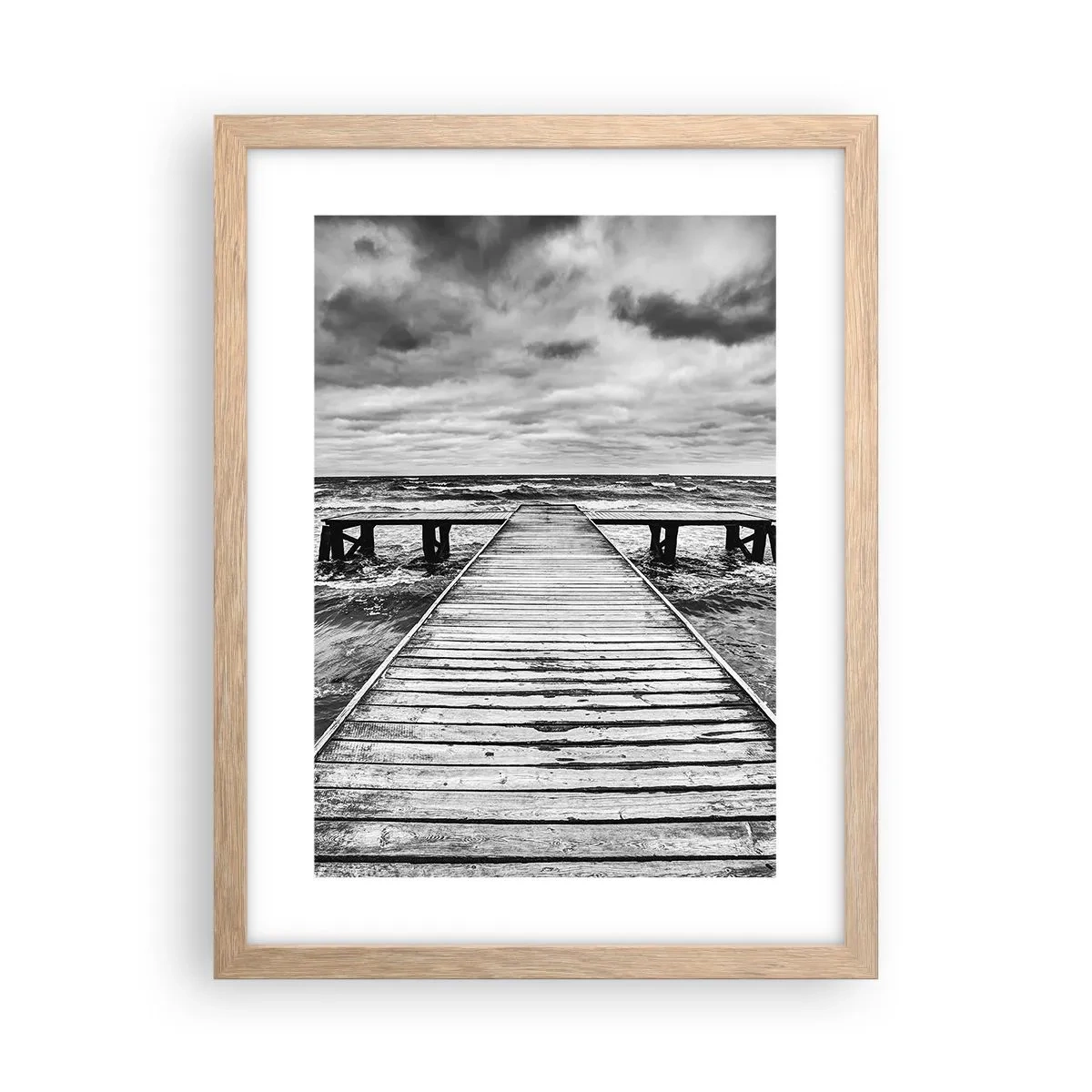 Plagát v ráme zo svetlého duba - Čakám na vietor, čo rozfúka… - 30x40 cm