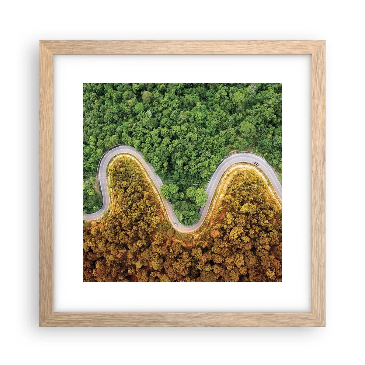 Plagát v ráme zo svetlého duba - Hranice a prelomy - 30x30 cm