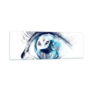 Obraz na skle - Z očí do očí s divočinou - 90x30 cm