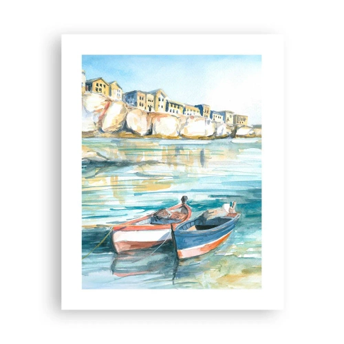 Plagát - Krajina v modrej - 40x50 cm