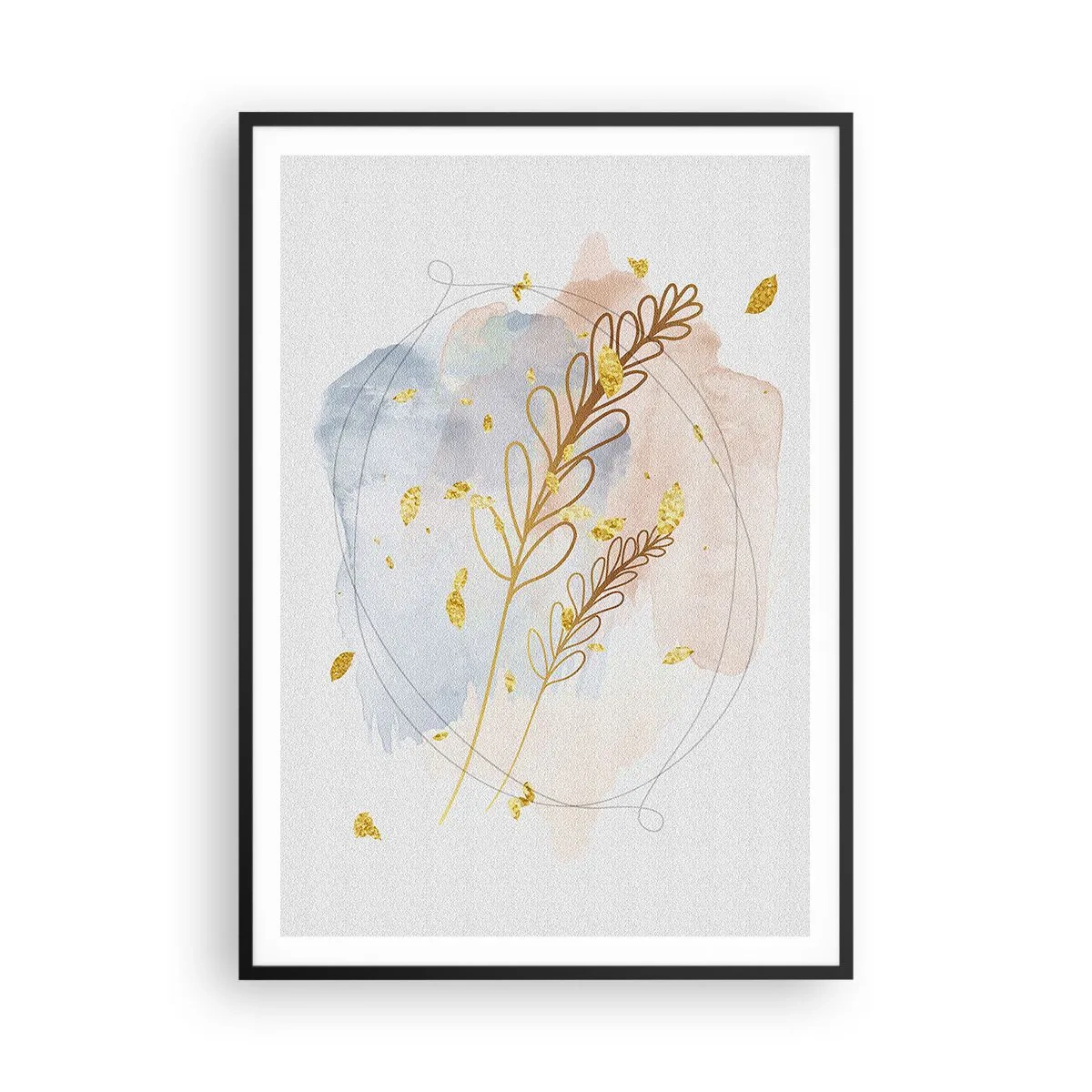 Plagát v čiernom ráme - Zlatý závan - 70x100 cm