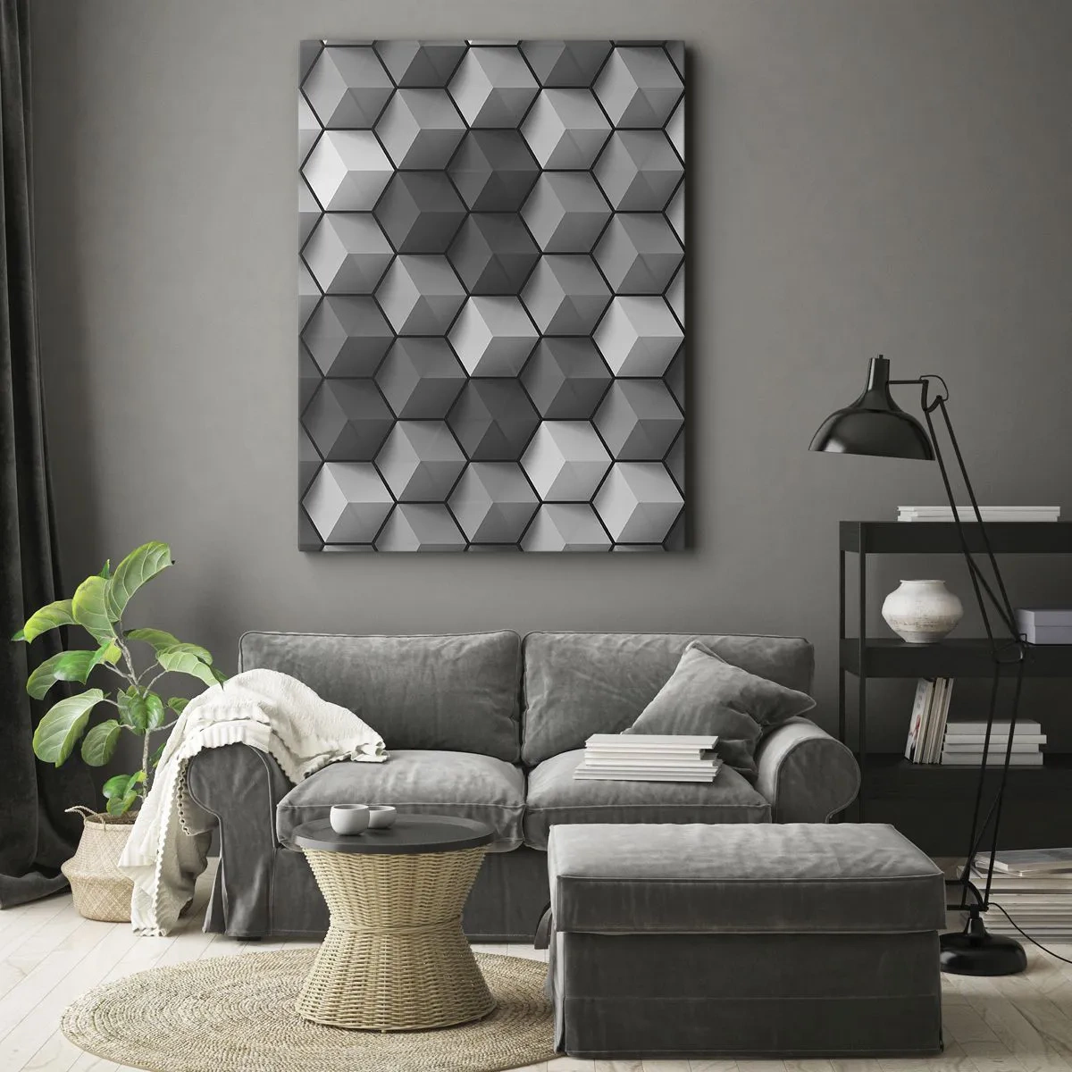 Obraz na plátne - Kubistické puzzle - 50x70 cm