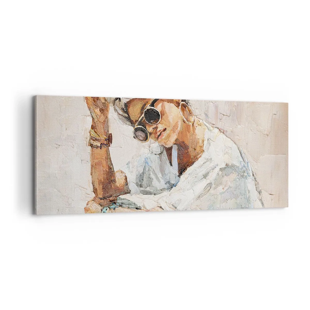 Obraz na plátne - Portrét v plnom slnku - 100x40 cm