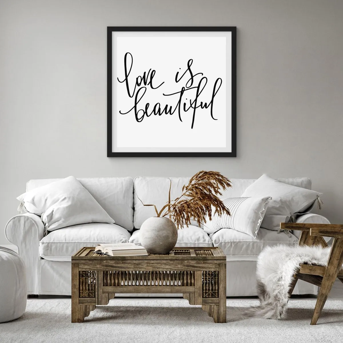 Plagát v čiernom ráme - Prečítaj a zopakuj - 40x40 cm