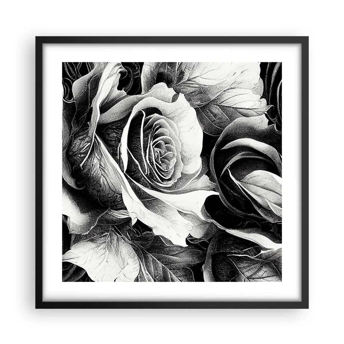 Plagát v čiernom ráme - Navždy kráľovná - 50x50 cm