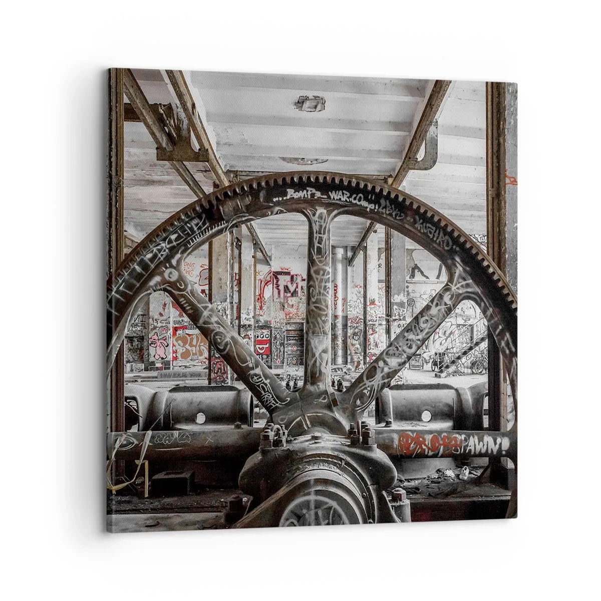 Obraz na plátne - Tajný život továrne - 60x60 cm