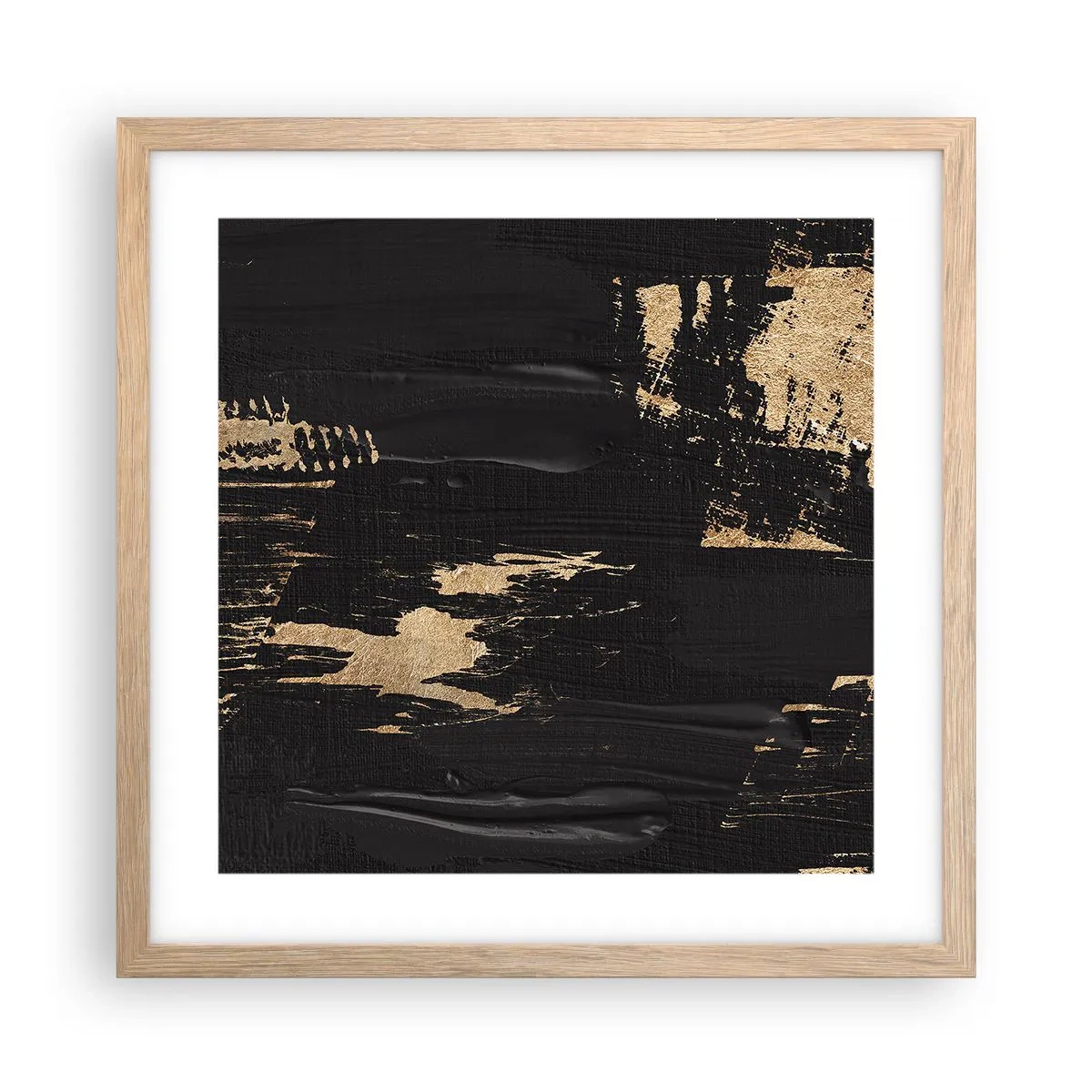 Plagát v ráme zo svetlého duba - Stopa dotyku - 40x40 cm