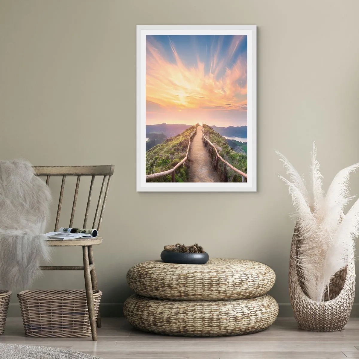 Plagát v bielom ráme - Blízko neba - 50x70 cm