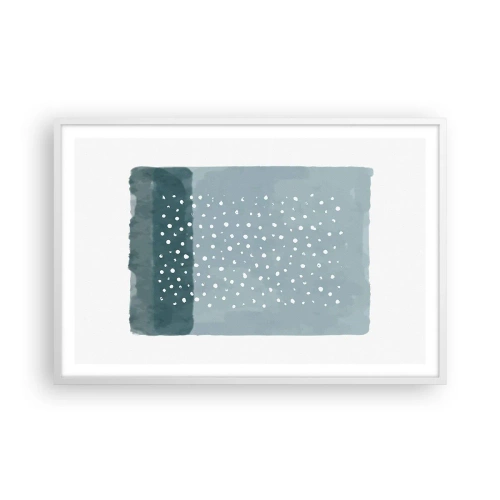 Plagát v bielom ráme - Pestované na modrej - 91x61 cm