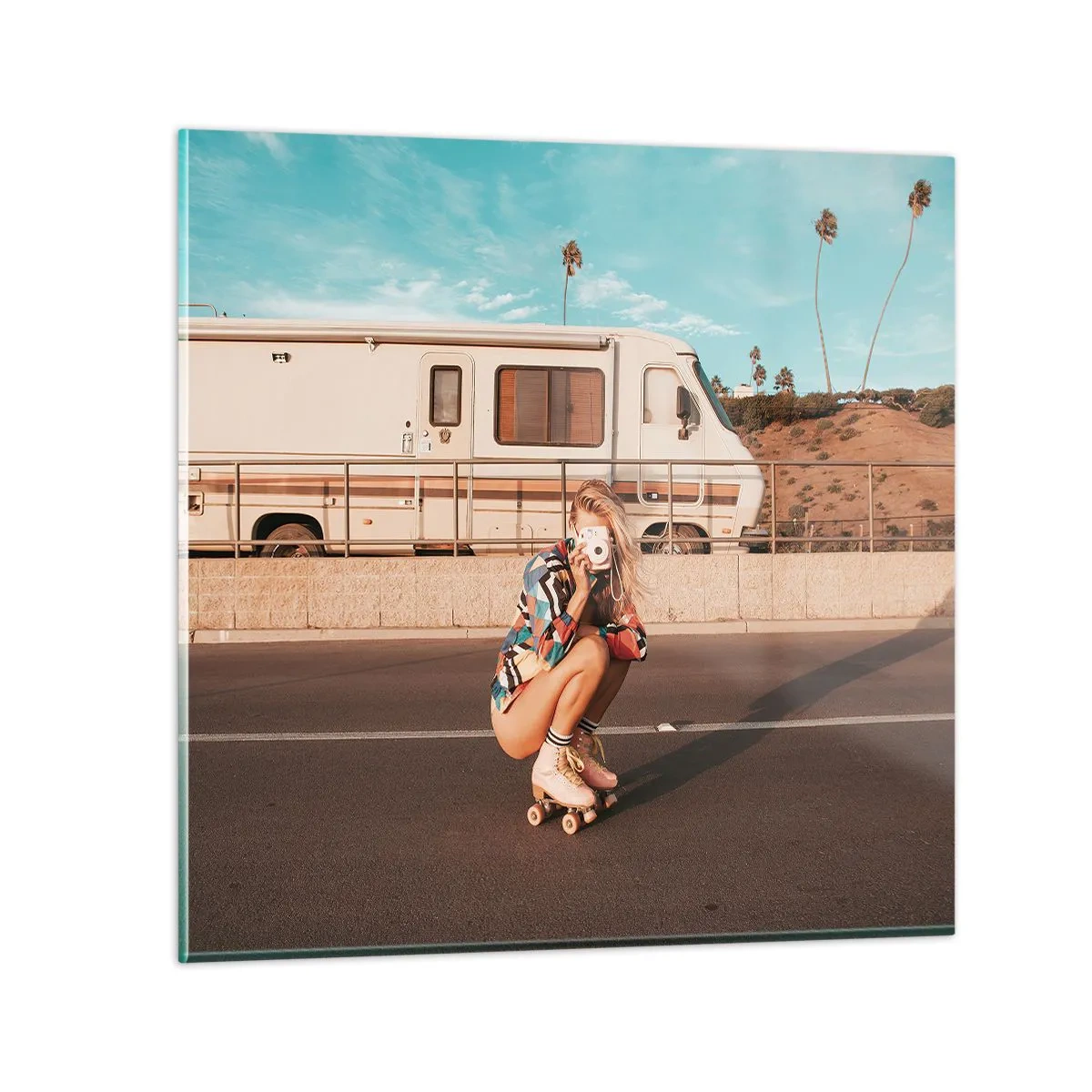 Obraz na skle - Usmejte sa! - 70x70 cm