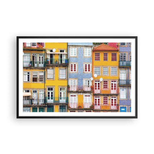Plagát v čiernom ráme - Farby starého mesta - 91x61 cm