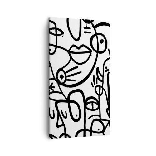 Obraz na plátne - Tváre a preludy - 45x80 cm