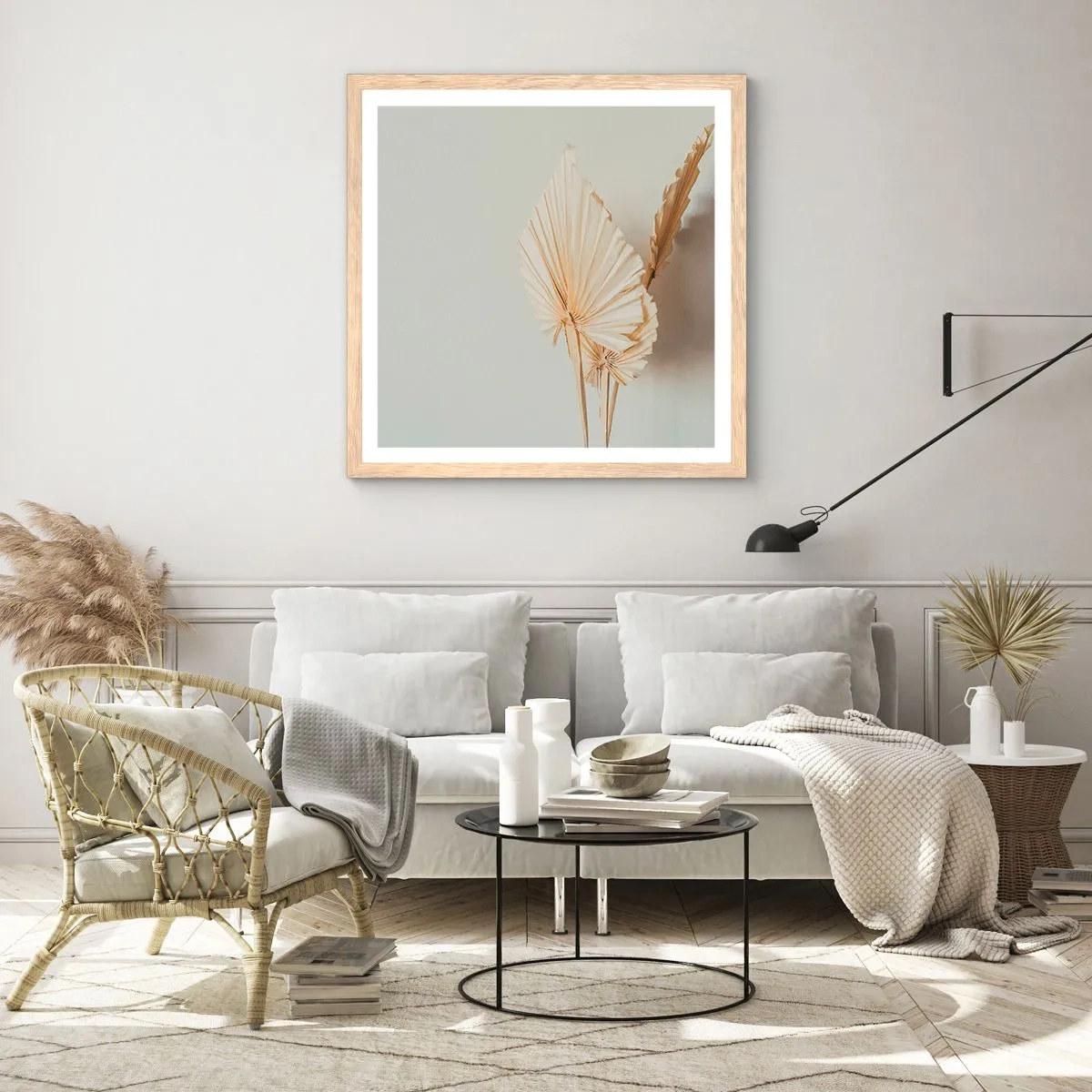 Plagát v ráme zo svetlého duba - Keď potrebuješ útechu - 60x60 cm