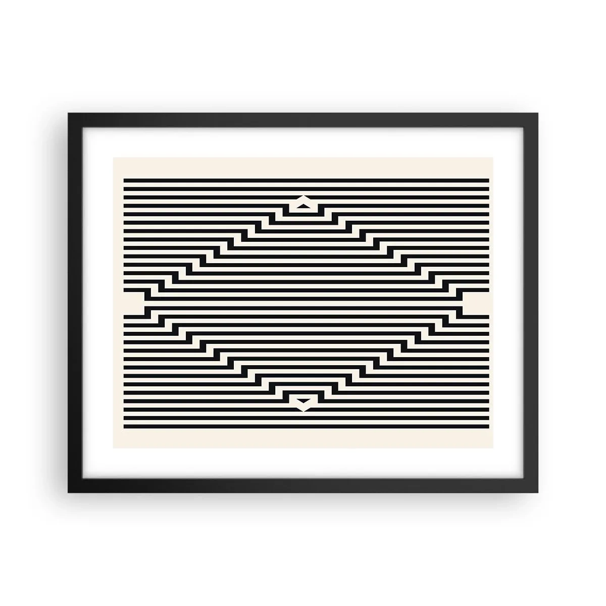 Plagát v čiernom ráme - Geometrická ilúzia - 50x40 cm