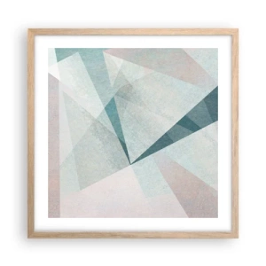 Plagát v ráme zo svetlého duba - V kľude, ale dynamicky - 50x50 cm