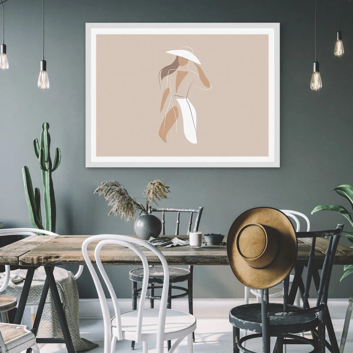 Plagát v bielom ráme - Móda je zábava - 70x50 cm