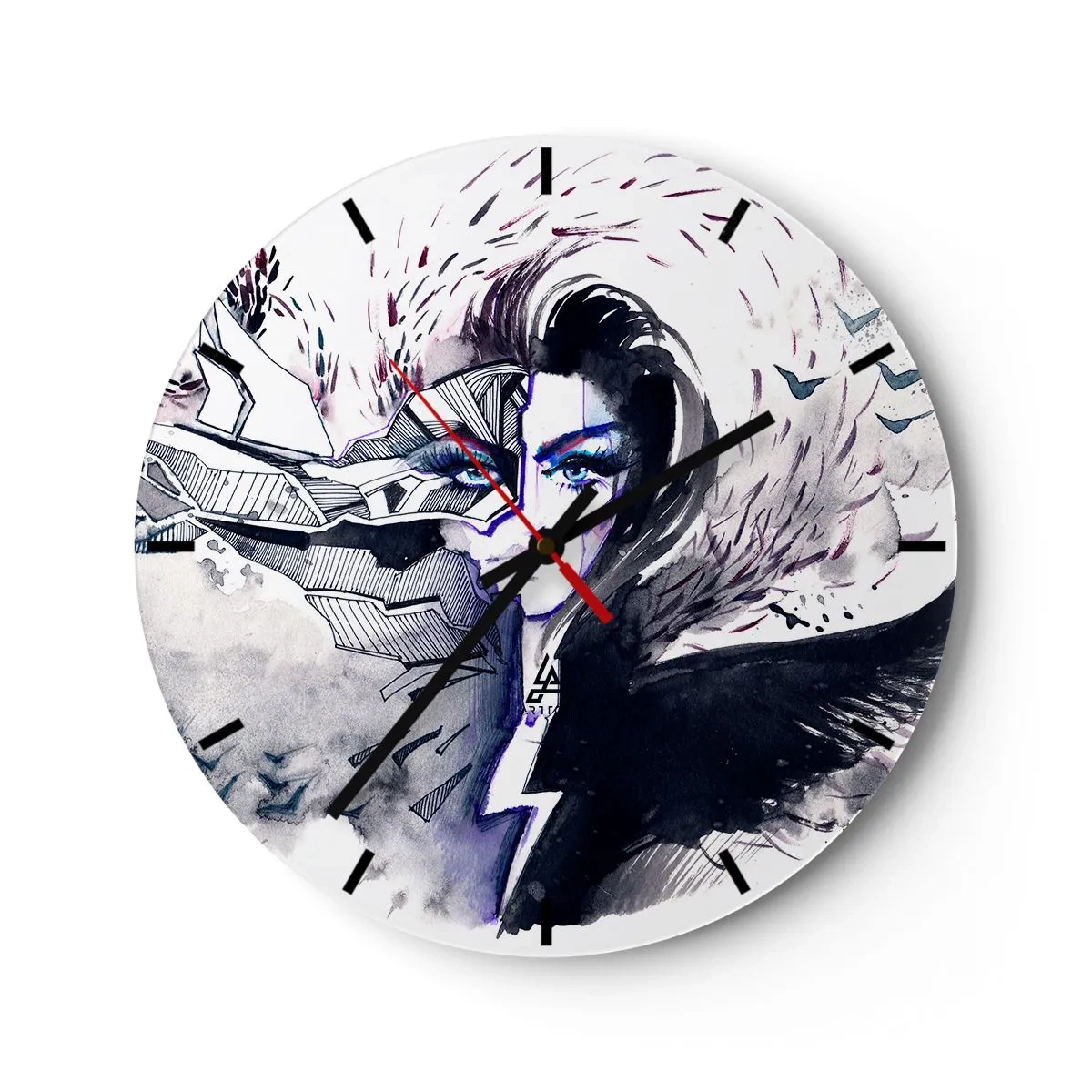 Nástenné hodiny - Démonická a krásna - 40x40 cm