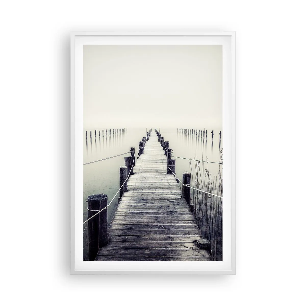 Plagát v bielom ráme - Ponor sa do pokoja - 61x91 cm