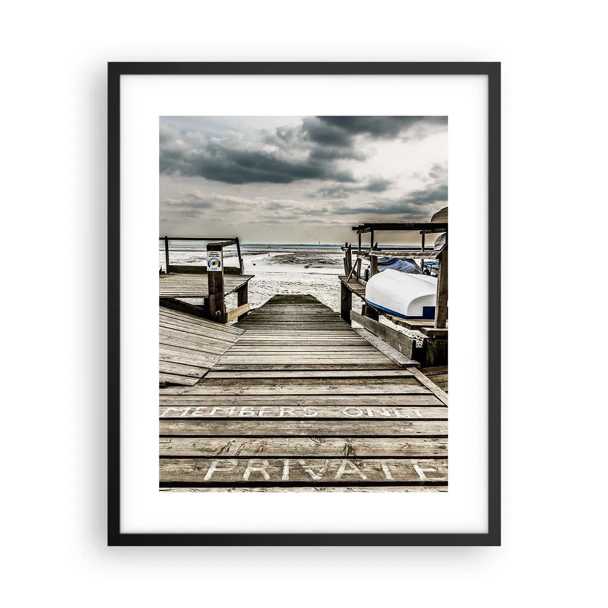 Plagát v čiernom ráme - Severná pláž - 40x50 cm