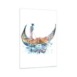 Obraz na skle - Plávame mestom - 70x100 cm