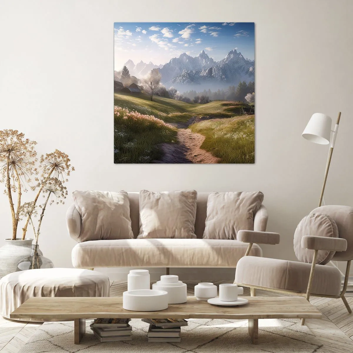 Obraz na plátne - Idylické údolie - 60x60 cm