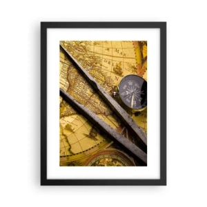 Plagát v čiernom ráme - Kde sú tie poklady? - 30x40 cm