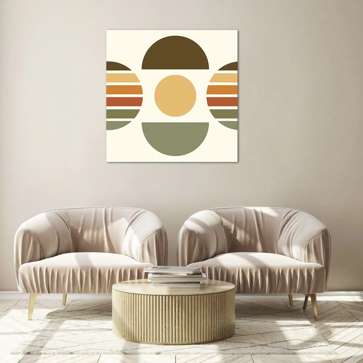 Obraz na skle - Vo farbách zeme - 70x70 cm