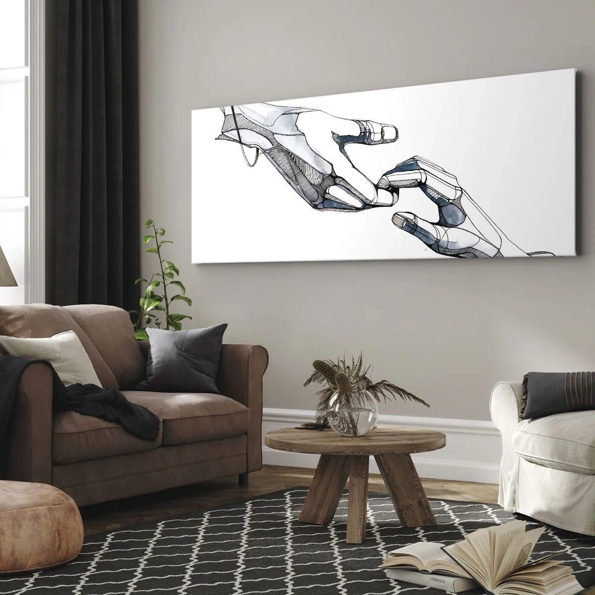 Obraz na plátne - Dobré gesto - 100x40 cm
