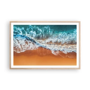 Plagát v ráme zo svetlého duba - Vždy pár - 91x61 cm