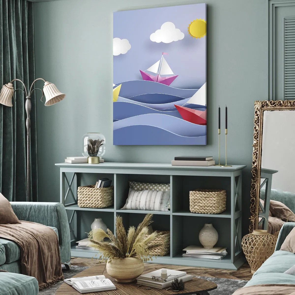 Obraz na plátne - Ach, ako je príjemné hojdať sa na vlnách - 45x80 cm