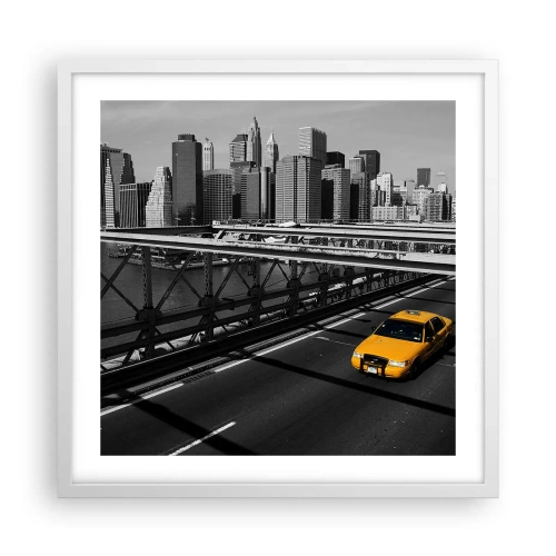 Plagát v bielom ráme - Farba veľkomesta - 50x50 cm