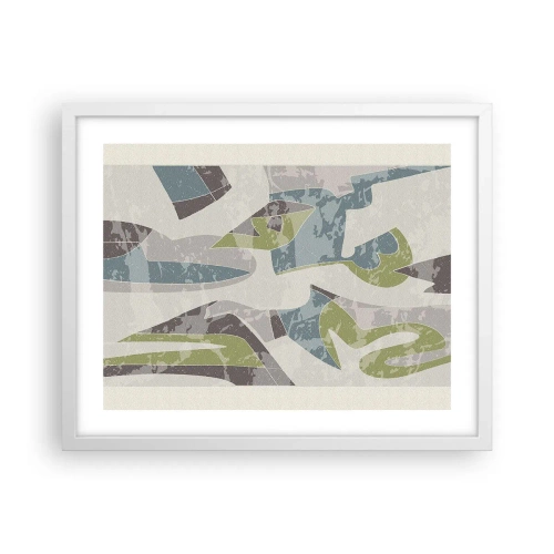 Plagát v bielom ráme - Kompozícia za sklom - 50x40 cm