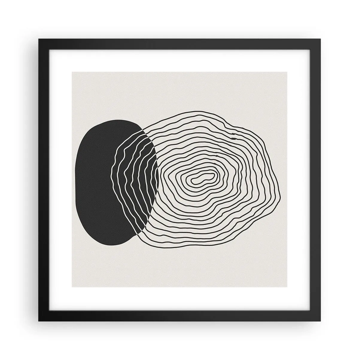 Plagát v čiernom ráme - Trvanie a kmitanie - 40x40 cm