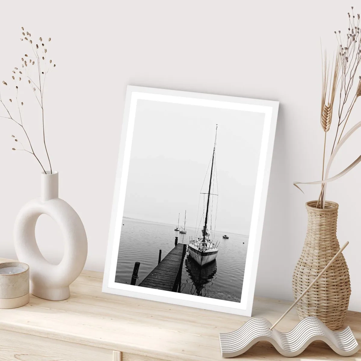 Plagát v bielom ráme - Pripravený na cestu - 70x100 cm