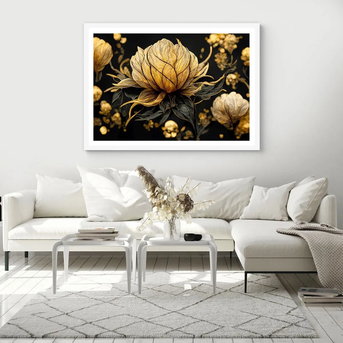 Plagát v bielom ráme - Jemná krehkosť - 100x70 cm