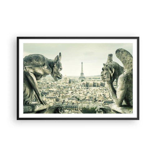 Plagát v čiernom ráme - Parížske rozprávanie - 91x61 cm