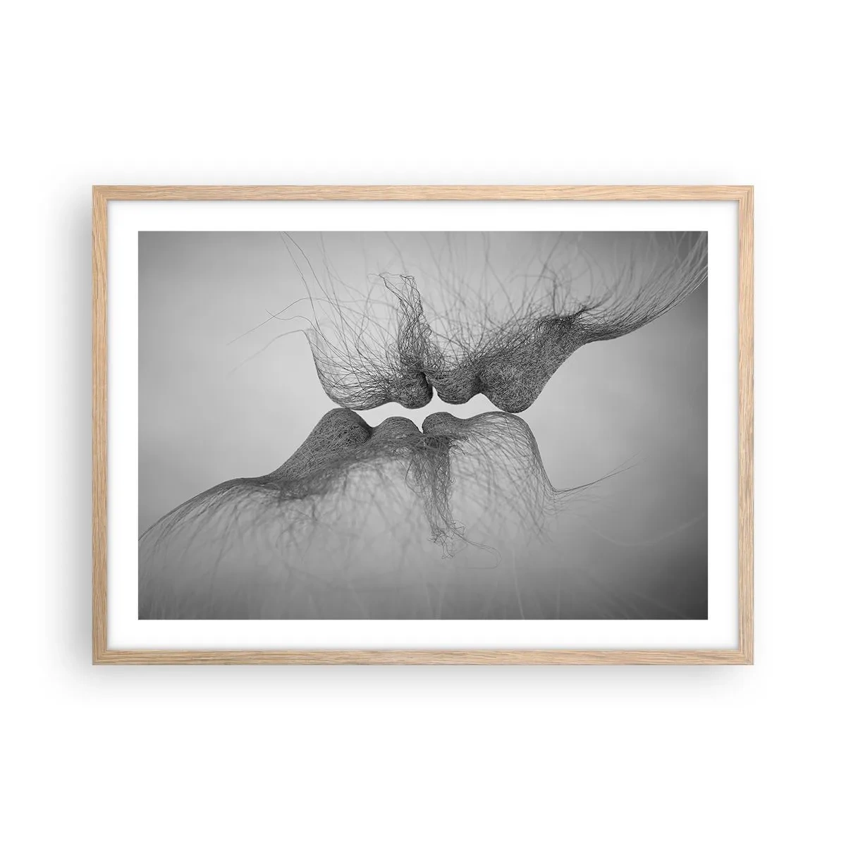 Plagát v ráme zo svetlého duba - Bozk vetra - 70x50 cm