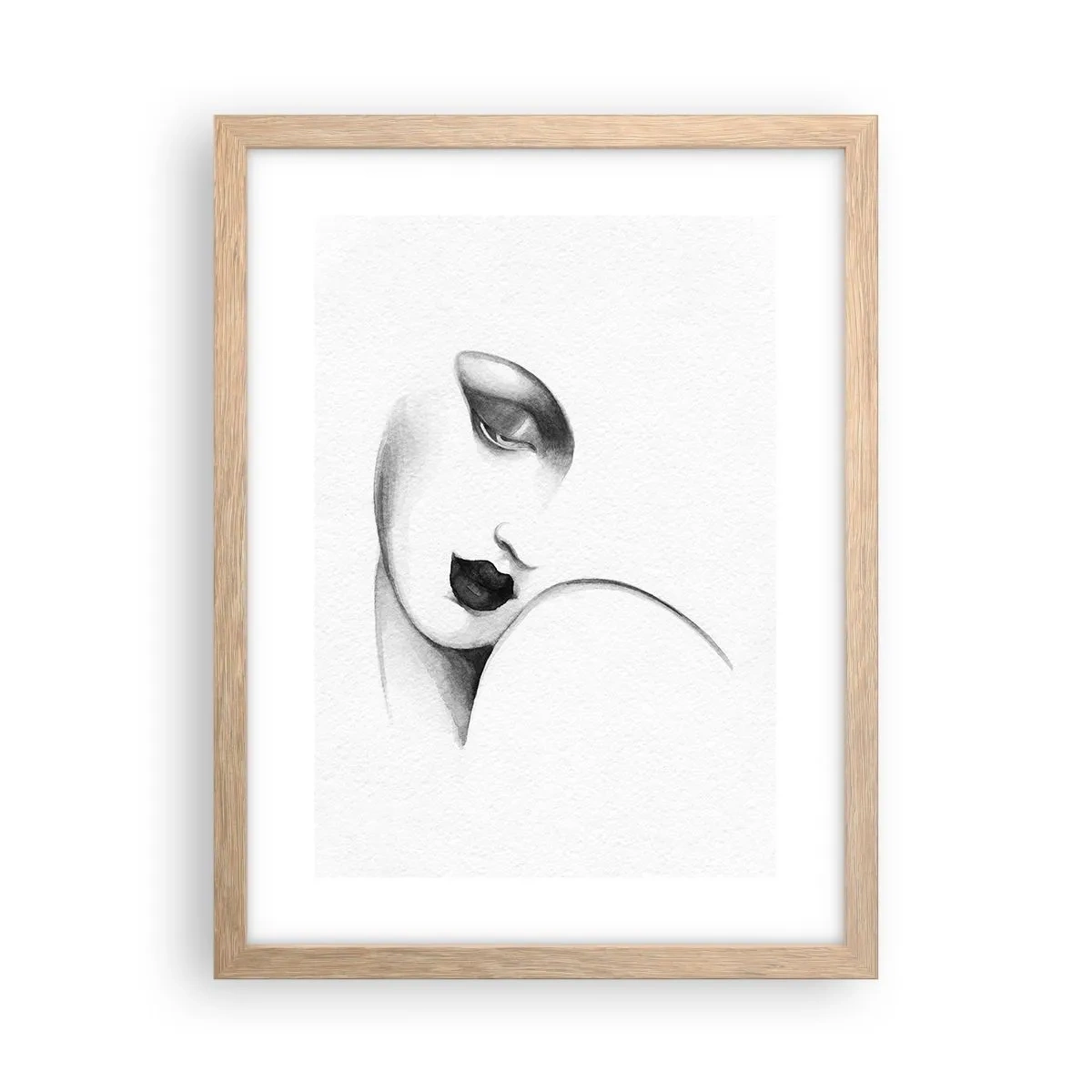 Plagát v ráme zo svetlého duba - V štýle Lempickej - 30x40 cm