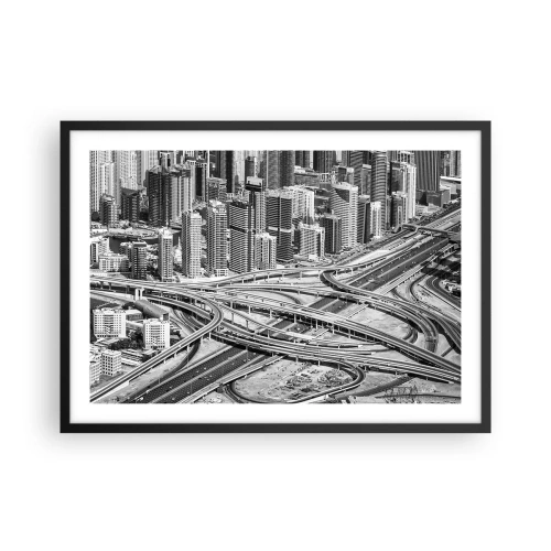 Plagát v čiernom ráme - Dubaj – neskutočné mesto - 70x50 cm