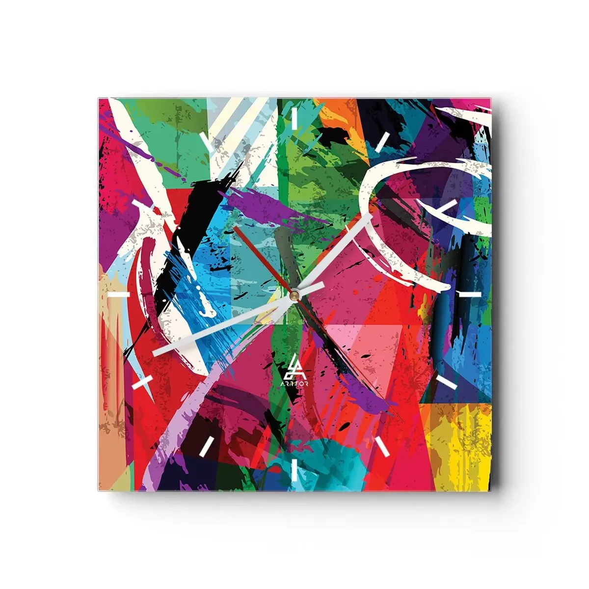 Nástenné hodiny - Rýchlo, živo a čulo - 30x30 cm