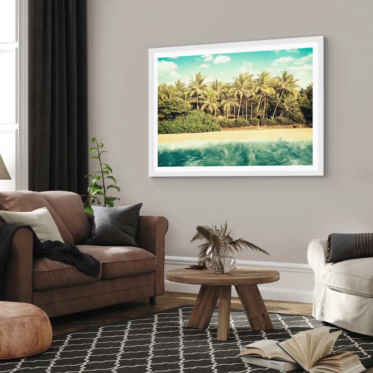 Plagát v bielom ráme - Čo napríklad tu? - 100x70 cm