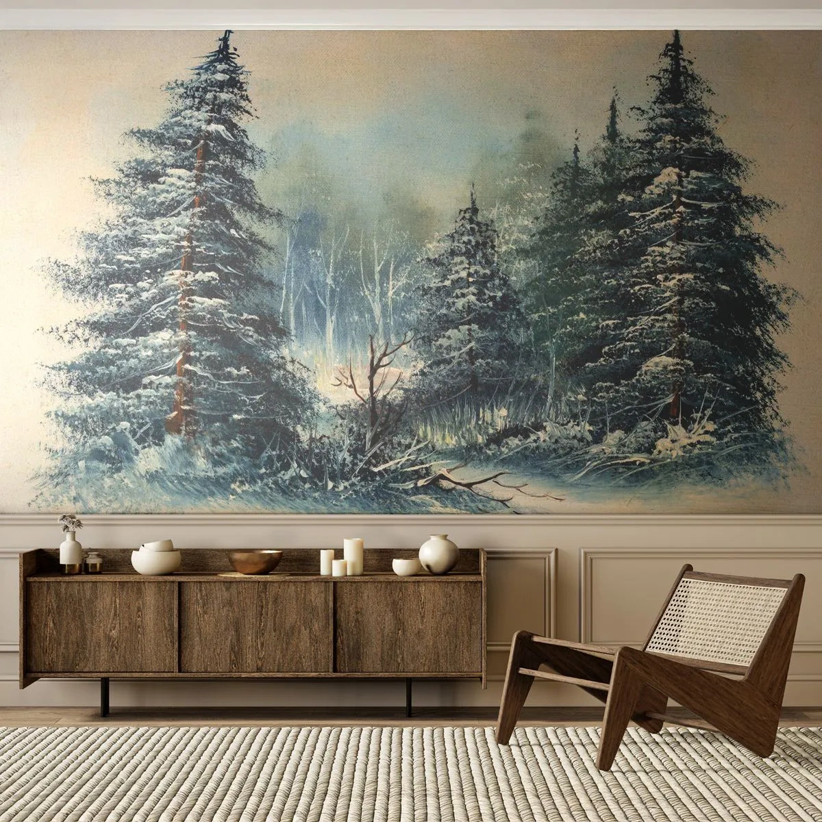 Fototapeta Standard Eco - Pripravenie na Vianoce - Krajina, les, Príroda - 350x256 cm