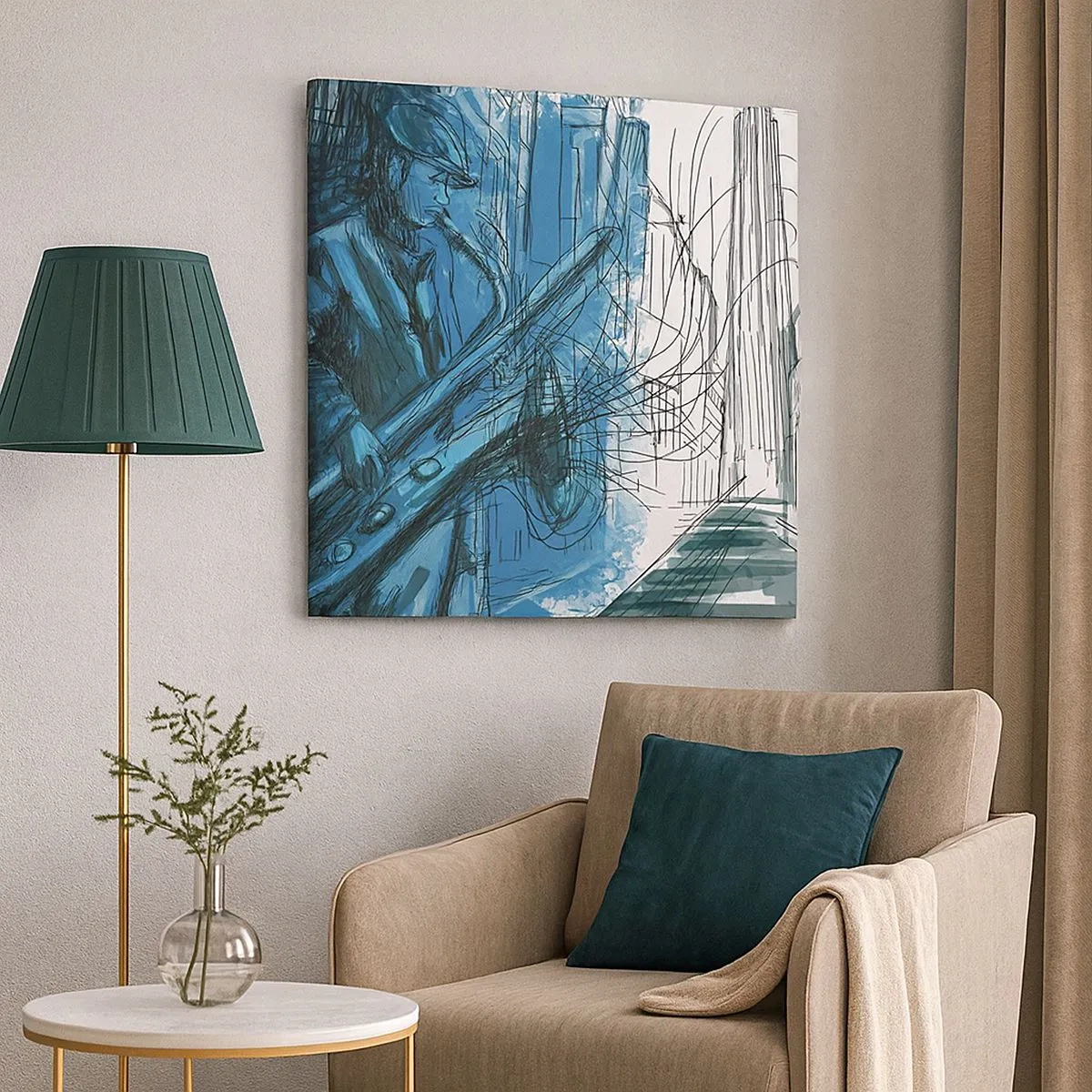 Obraz na plátne - Mestská rapsódia - 30x30 cm