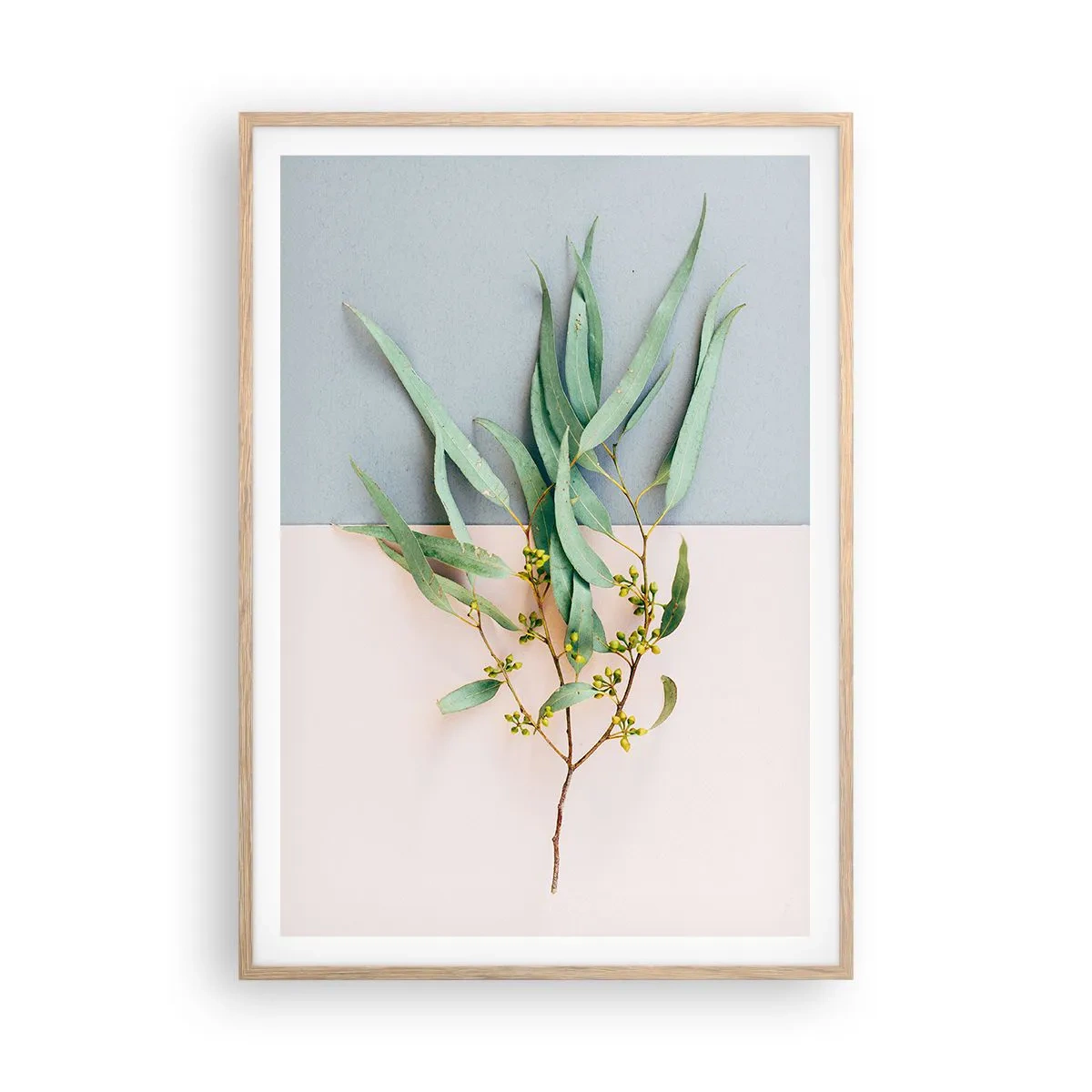 Plagát v ráme zo svetlého duba - Pastelová jemnosť - 70x100 cm