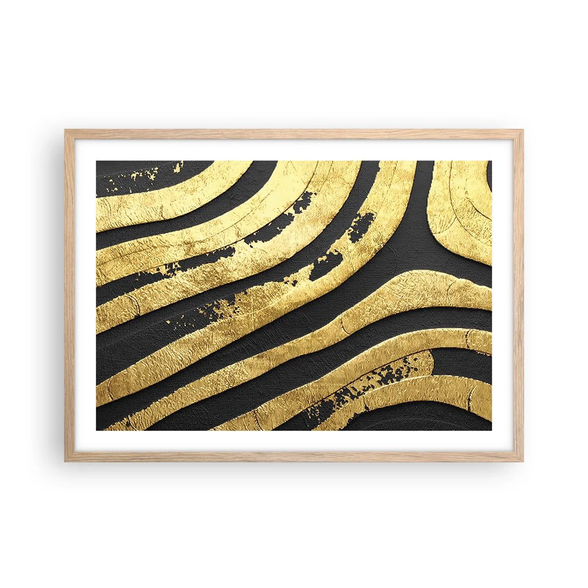 Plagát v ráme zo svetlého duba - Všetko plynie - 70x50 cm