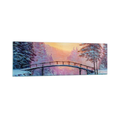 Obraz na skle - Štyri ročné obdobia - zima - 160x50 cm