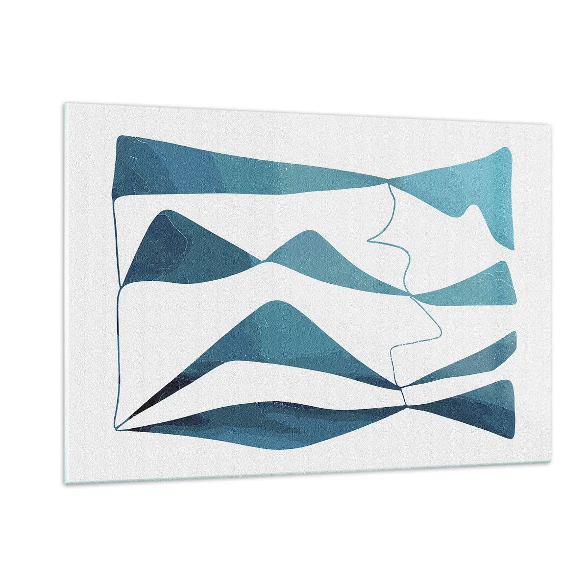 Obraz na skle - Abstrakcia: tyrkysový vzťah - 120x80 cm