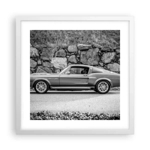 Plagát v bielom ráme - Legenda 60. rokov - 40x40 cm