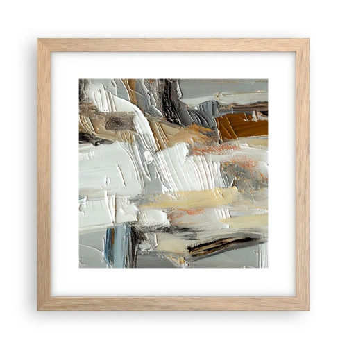 Plagát v ráme zo svetlého duba - Farebné nahromadenie - 30x30 cm