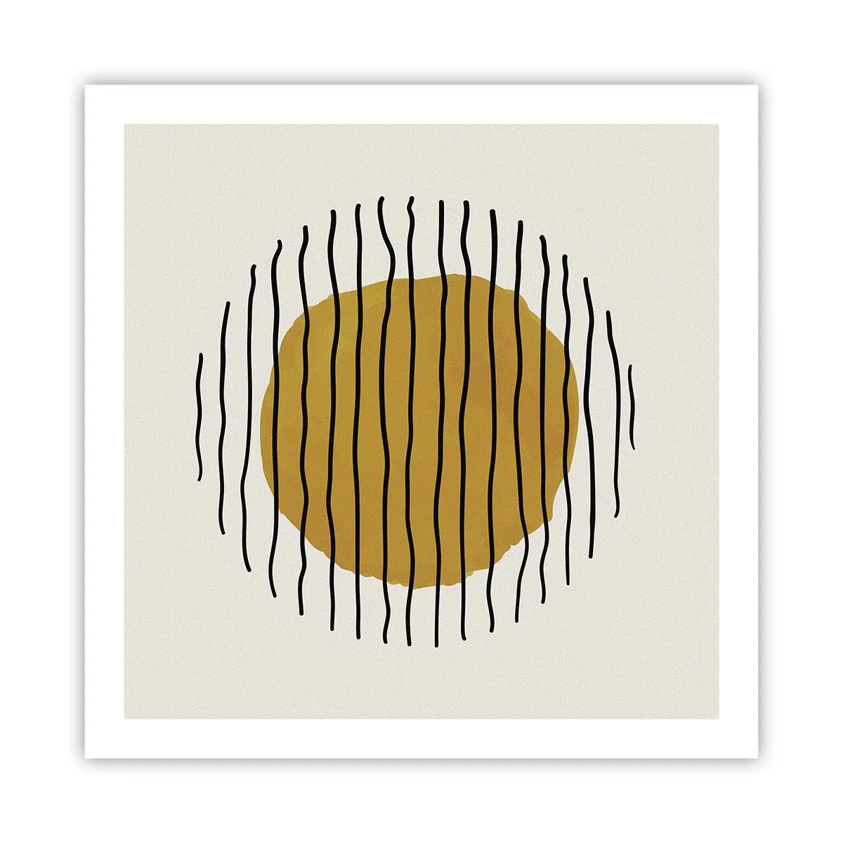 Plagát - Abstrakcia kmitajúca žiarom - 60x60 cm